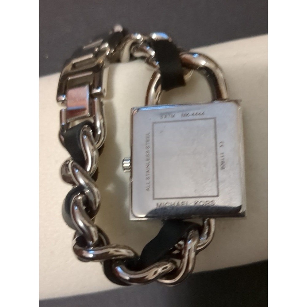 MICHAEL KORS MK Chain Lock Quartz Watch with Stainless Steel Strap MK4444 - Picture 4 of 4